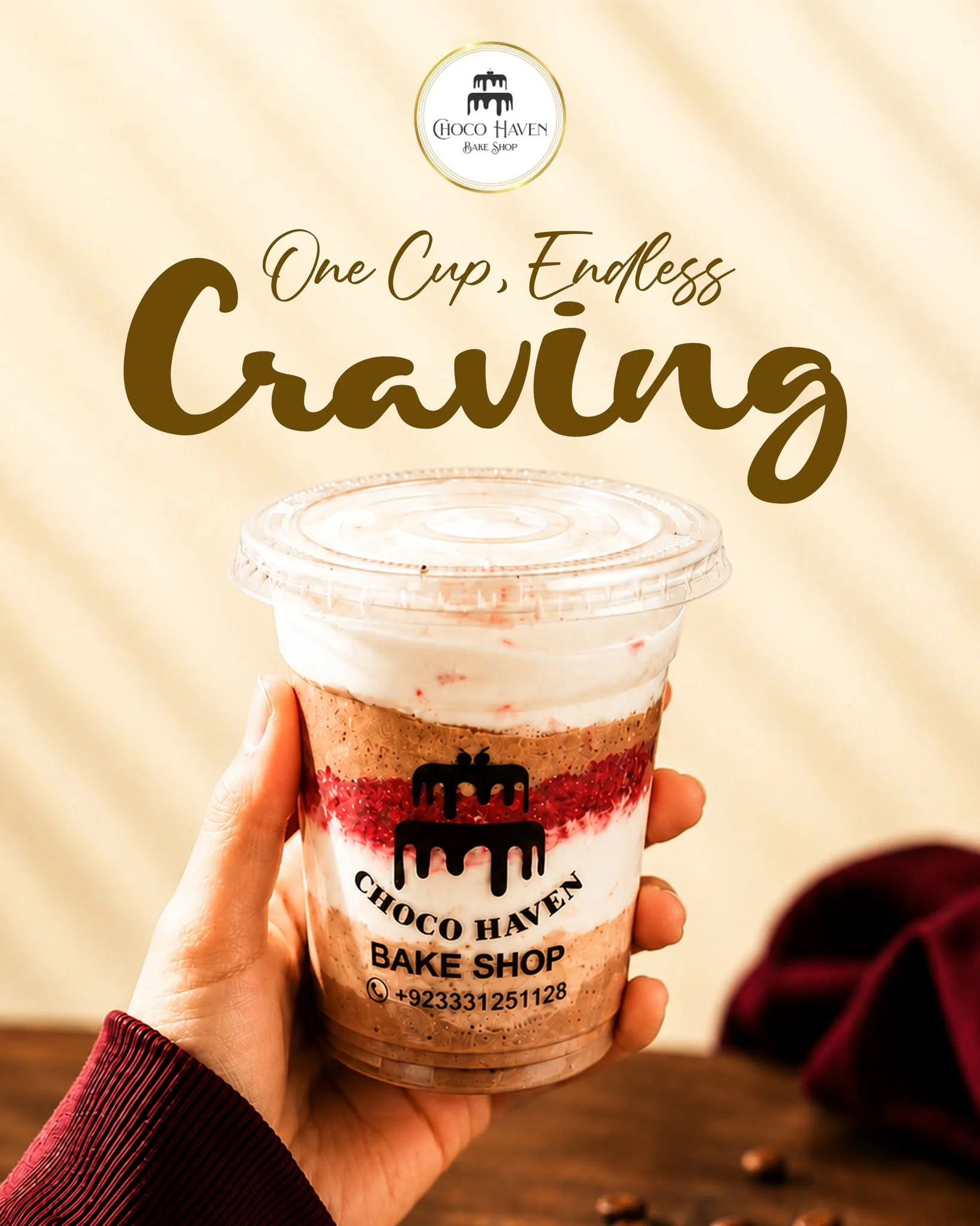 Layered Choco Haven dessert cup